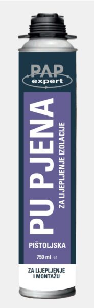 PE 201 PAP EXPERT PU pjena za lijepljenje izolacije - pištoljska 750ml