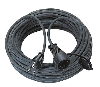 B1161510 R - BRENNESTUHL Produžni gumeni kabel 3x1,5mm2 15m, IP44, crni