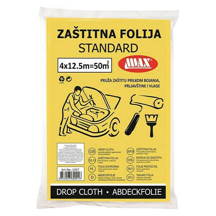 FOMS-0405 W Zaštitna folija standardna 4m x 5m (20m2)  8,5my