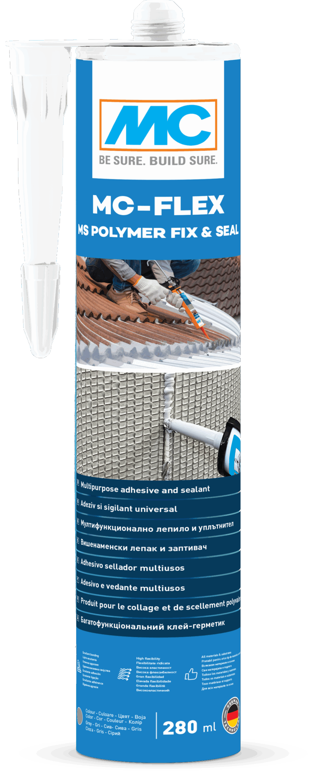 MC-Flex MS Polymer Fix&Seal siva 280 ml