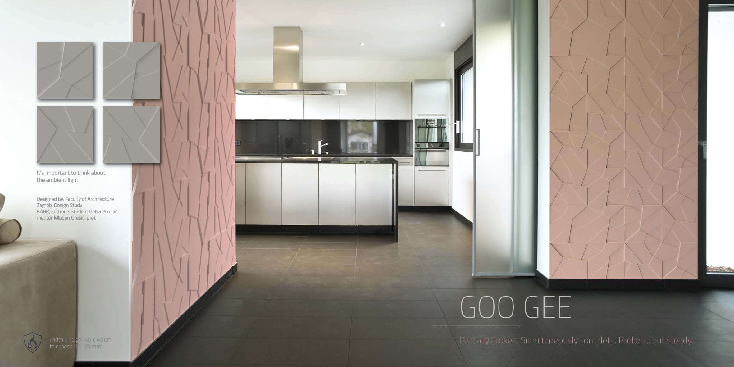 GOOGEE PAP Art 3D dekorativni zidni paneli Googee