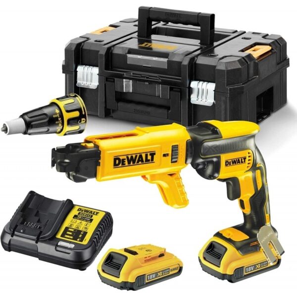 DeWALT AKU Odvijač za gips ploče 18V, 2x2,0 Ah, DCF620D2K
