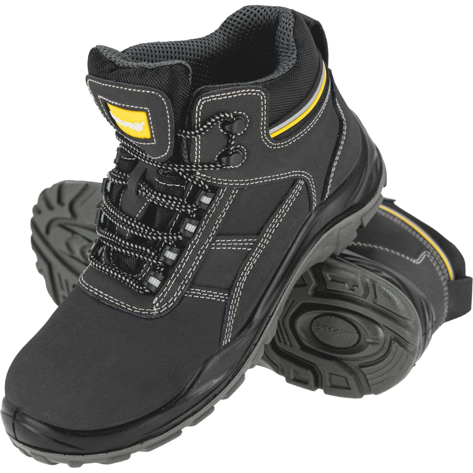 PROLINE Zaštitna cipela LAHTI gležnjača Nubuck crno žuta S3 SRC vel.45