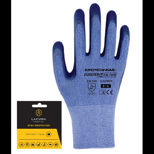 LA-Rukavica poliester plava sa plavim premazom vel. 9