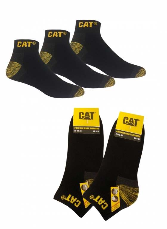 PROLINE Radne čarape CAT niske crne 3 para vel.43-46