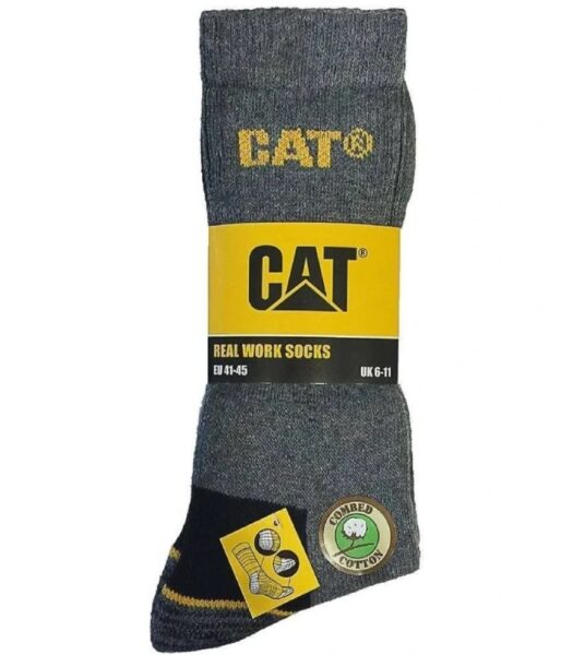 PROLINE Radne čarape CAT sive 3 para vel.41-45