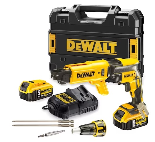 DeWALT AKU XR Odvijač za gips ploče 18V, 2x5,0 Ah, DCF620P2K