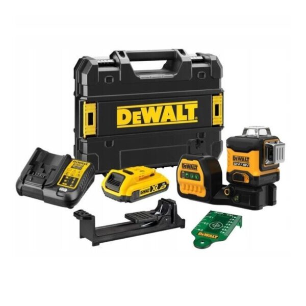 DeWALT Križno-linijski laser 10,8V + Stalak za laser, DCE089D1G+DE0881